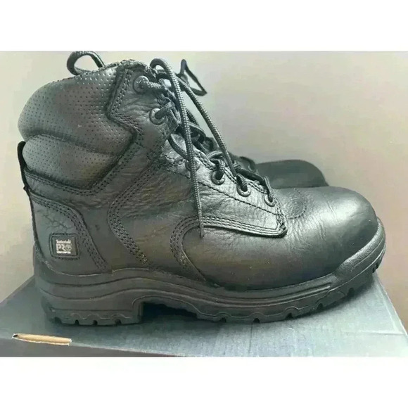 Timberland PRO Black, Men's TiTAN Alloy Toe, EH 6 Inch Work Boot Size 8 / EU 41 - Picture 6 of 9